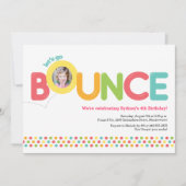 Bounce House Anniversaire Invitation Carte photo r (Devant)