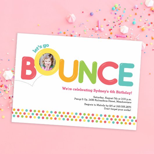 Bounce House Anniversaire Invitation Carte photo r