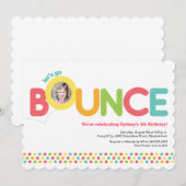 Bounce House Anniversaire Invitation Carte photo r (Devant / Derrière)