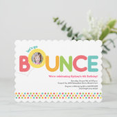 Bounce House Anniversaire Invitation Carte photo r (Debout devant)