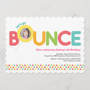 Bounce House Anniversaire Invitation Carte photo r