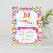 Bounce House Anniversaire Invitations Fille (Debout devant)