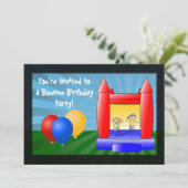 Bounce House Ballons Anniversaire Fête Invitation (Debout devant)