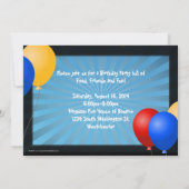 Bounce House Ballons Anniversaire Fête Invitation (Dos)