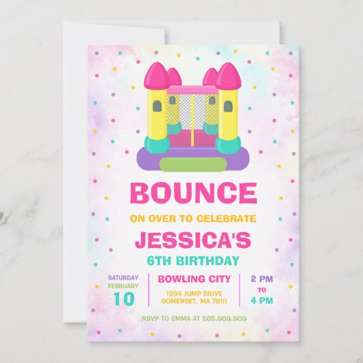 Bounce House Birthday Invitation (Devant)