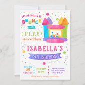 Bounce House Birthday Invitations for girl (Devant)