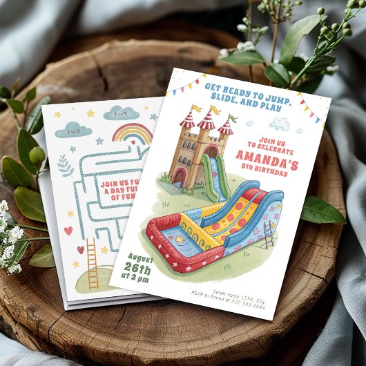 Bounce House Birthday Kaart
