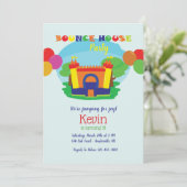 Bounce House Birthday Party Kaart (Staand voorkant)