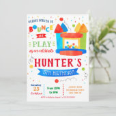 Bounce House Birthday Party Uitnodigingen (Staand voorkant)