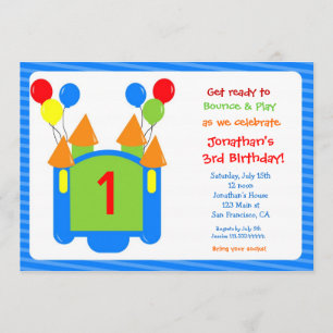 Bounce House Birthday Uitnodiging