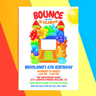 Bounce House Birthday Uitnodiging