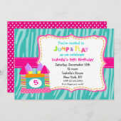 Bounce House Bounce Castle Invitations d'anniversa (Devant / Derrière)