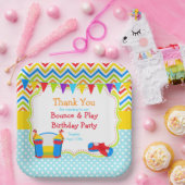 Bounce House Bouncy Castle Verjaardagsfeest Papieren Bordje (Feest)