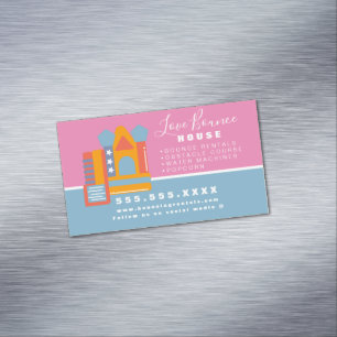 Bounce House Bouncy Jump Business Magnetisch Visitekaartje