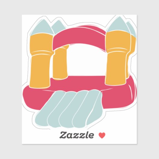 Bounce House/Castle Design sticker (Feuille)