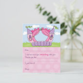 Bounce House Fill-In Dank u Kaart: Prinses Bedankkaart (Staand voorkant)