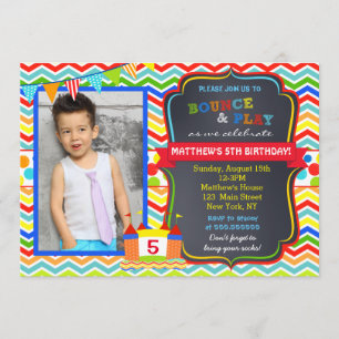 Bounce House Foto van Birthday Party Kaart