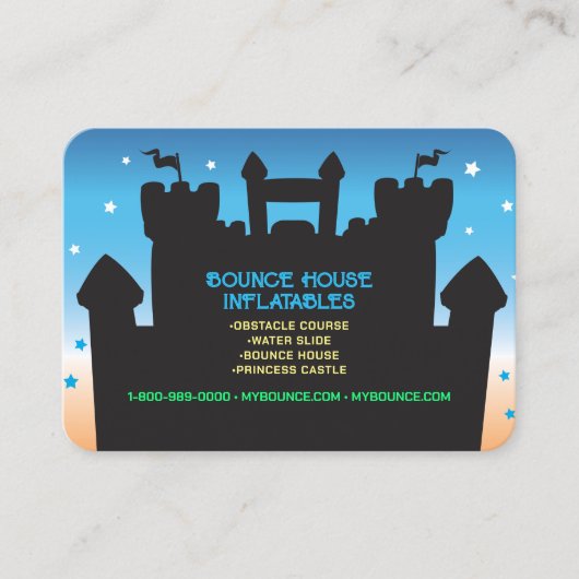 BOUNCE HOUSE INFLATABLES PARTI Vos Cartes de visit (Devant)