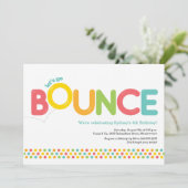 Bounce House Invitation Anniversaire Pink & Aqua (Debout devant)
