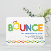 Bounce House Invitation Anniversaire Rouge et bleu (Debout devant)