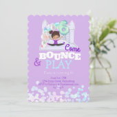 Bounce House Jump Jouer sixième invitation anniver (Debout devant)