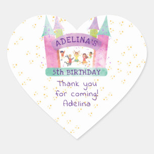 Bounce House Jump Spelen Gymnastiek Kinderen Verja Hart Sticker