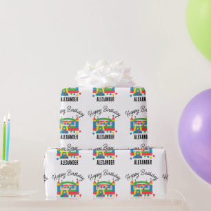 Bounce House Jumping Castle Ball Kinder naam Cadeaupapier