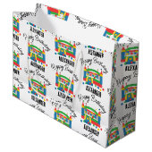 Bounce House Jumping Castle Ball Kinder naam Groot Cadeauzakje (Voorkant Gekanteld)