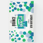 Bounce House Jumping Castle Boys Verjaardagsfeest Spandoek (Verticaal)