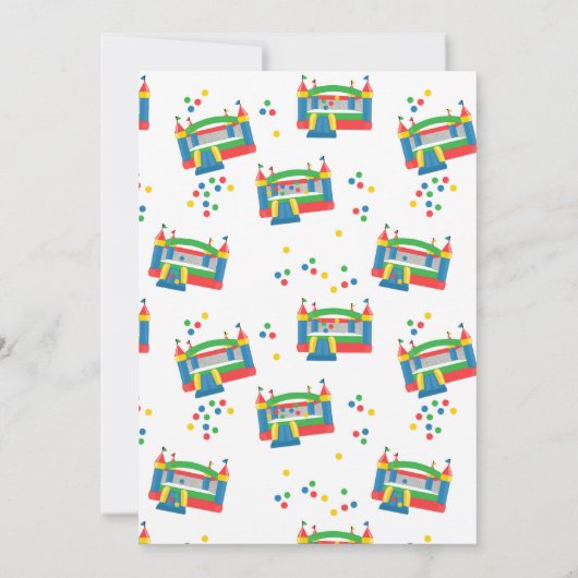 Bounce House Jumping Castle Verjaardag Custom Phot Kaart (Achterkant)