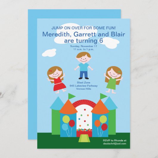 Bounce House Kaart (Voorkant / Achterkant)