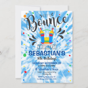 Bounce House Party Invitation Garçon Jumping Castl