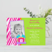 Bounce House Photo Invitation d'anniversaire (Debout devant)