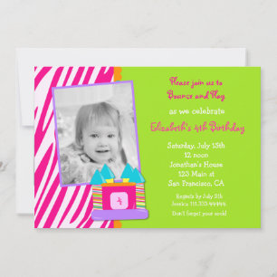 Bounce House Photo Invitation d'anniversaire