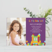 Bounce House Photo Invitation d'anniversaire - Pur (Debout devant)