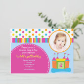 Bounce House Photo Invitations à la fête d'anniver (Debout devant)