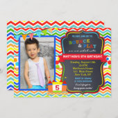 Bounce House Photo Invitations à la fête d'anniver (Devant / Derrière)