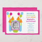Bounce House Photo Invitations d'anniversaire (Devant / Derrière)