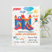 Bounce House Red Uitnodiging (Staand voorkant)