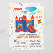 Bounce House Red Uitnodiging (Voorkant / Achterkant)