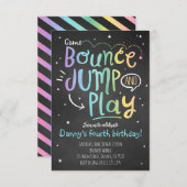 Bounce Jump and Play Invitation de fête d'annivers (Devant / Derrière)