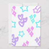 Bounce Jump Neon Kids Verjaardagsfeestuitnodiging Kaart (Achterkant)