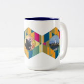 Bouncing Hexagon deux Tone Mug (Devant droit)