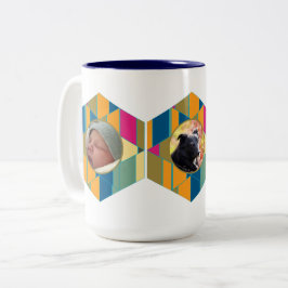 Bouncing Hexagon Two-Tone Coffee Mok