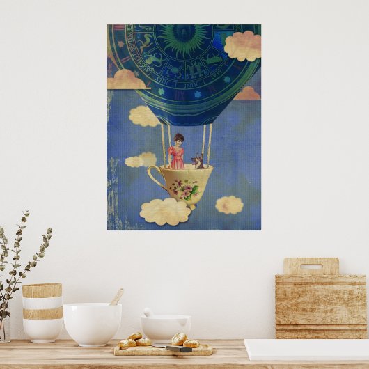 Bouncing off Clouds Poster (Keuken)