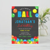 Bouncy Ball Birthday Invitation (Debout devant)
