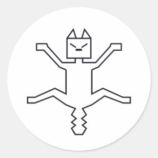 Bouncy cat ronde sticker