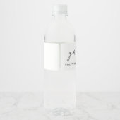 Bouncy Script-Afstuderen Waterfles Etiket (Achterkant)