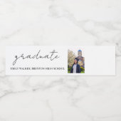 Bouncy Script-Afstuderen Waterfles Etiket (Enkel label)