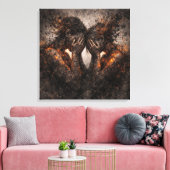 Bound by Fire: A Couple's Shared Struggle Canvas Afdruk (Insitu (Woonkamer))